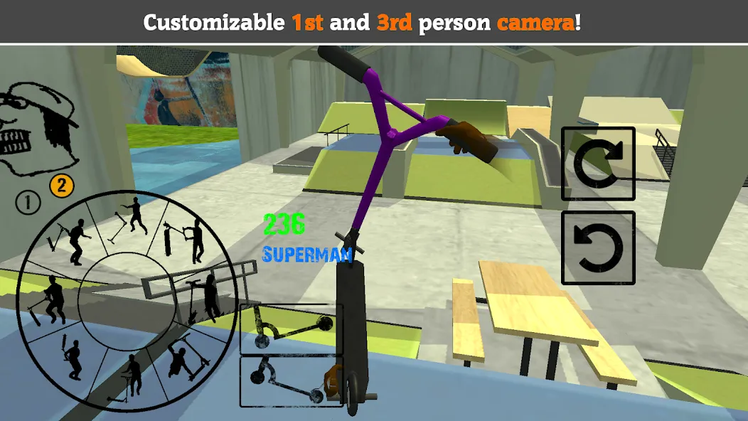 Scooter FE3D 2 (Скутер ФЭ3Д 2) [МОД: Меню, Бесконечные монеты и Открытые уровни] Screenshot 2