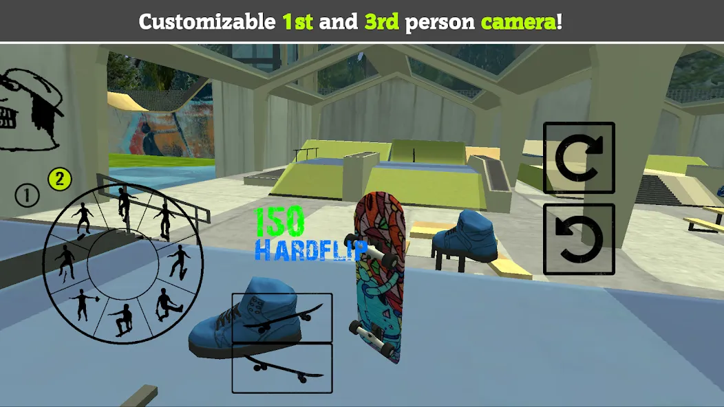 Skateboard FE3D 2 (Скейтборд 3D 2) [МОД: Много денег, Монет и Все открыто] Screenshot 3