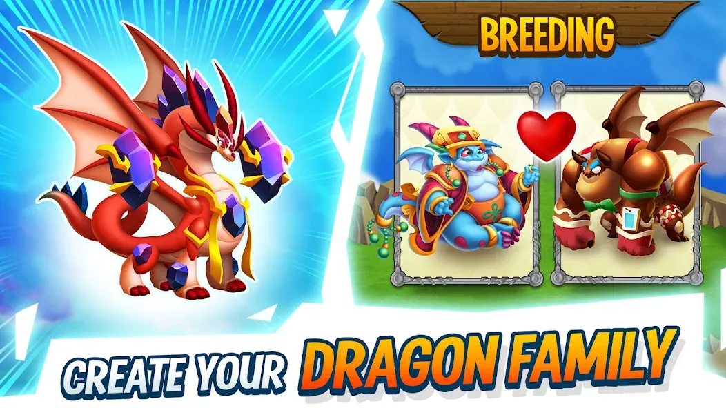 Dragon City: Mobile Adventure [МОД: Деньги, Монеты и Меню MOD] Screenshot 1