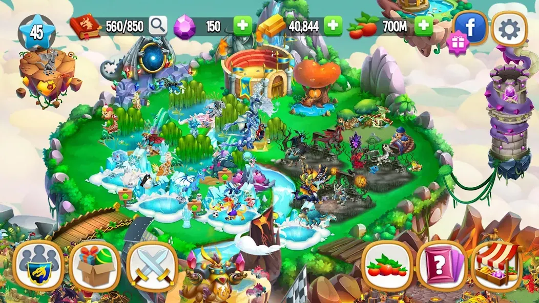Dragon City: Mobile Adventure [МОД: Деньги, Монеты и Меню MOD] Screenshot 4