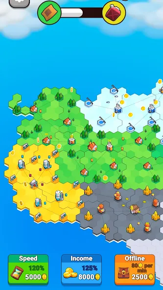 Factory World: Connect Map (Фактори Ворлд) [МОД: Много денег, Монет и Все открыто] Screenshot 1