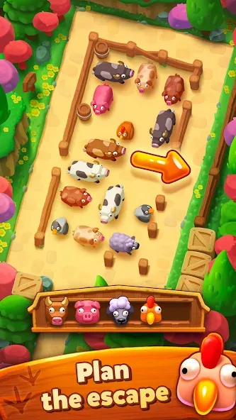 Farm Jam: Animal Parking Game (Фарм Джам) [МОД: Меню, Бесконечные монеты и Открытые уровни] Screenshot 4