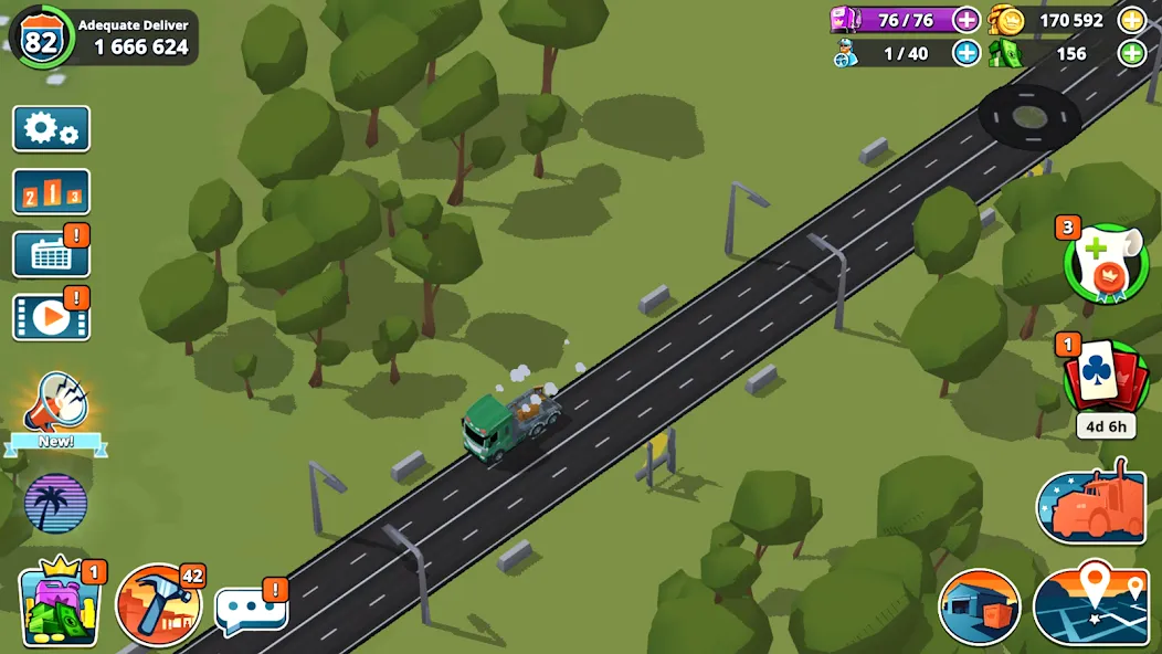 Transit King: Truck Simulator (Транзит Кинг Тайкун) [МОД: Меню, Бесконечные монеты и Открытые уровни] Screenshot 2