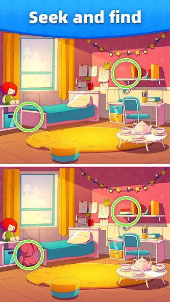Differences, Find Difference [МОД: Деньги, Монеты и Меню MOD] Screenshot 2