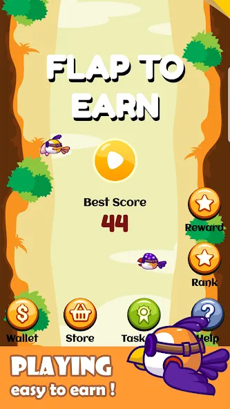 Flap To Earn (Флап Ту Ирн) [МОД: Деньги, Монеты и Меню MOD] Screenshot 1