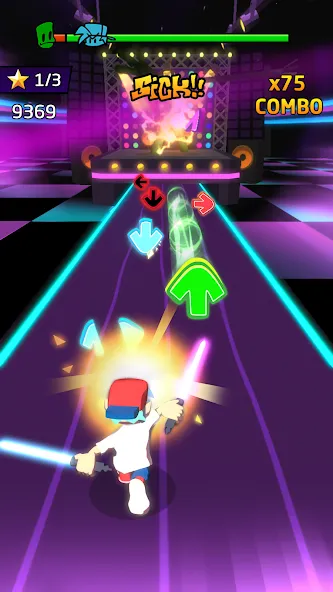 Blade Night : Rhythm Saber (Блейд Найт) [МОД: Все открыто, Дополнительные деньги и Меню MOD] Screenshot 3