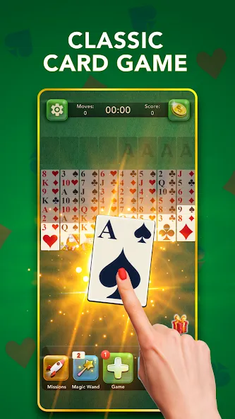 FreeCell Classic Card Game (ФриСел Классическая карточная игра) [МОД: Деньги, Монеты и Меню MOD] Screenshot 1