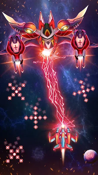 Galaxy Attack - Alien Shooter (Гэлэкси аттак) [МОД: Все открыто, Дополнительные деньги и Меню MOD] Screenshot 4