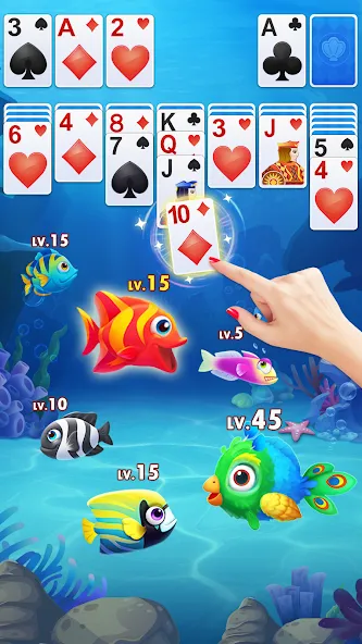 Solitaire Fish [МОД: Деньги, Монеты и Меню MOD] Screenshot 2