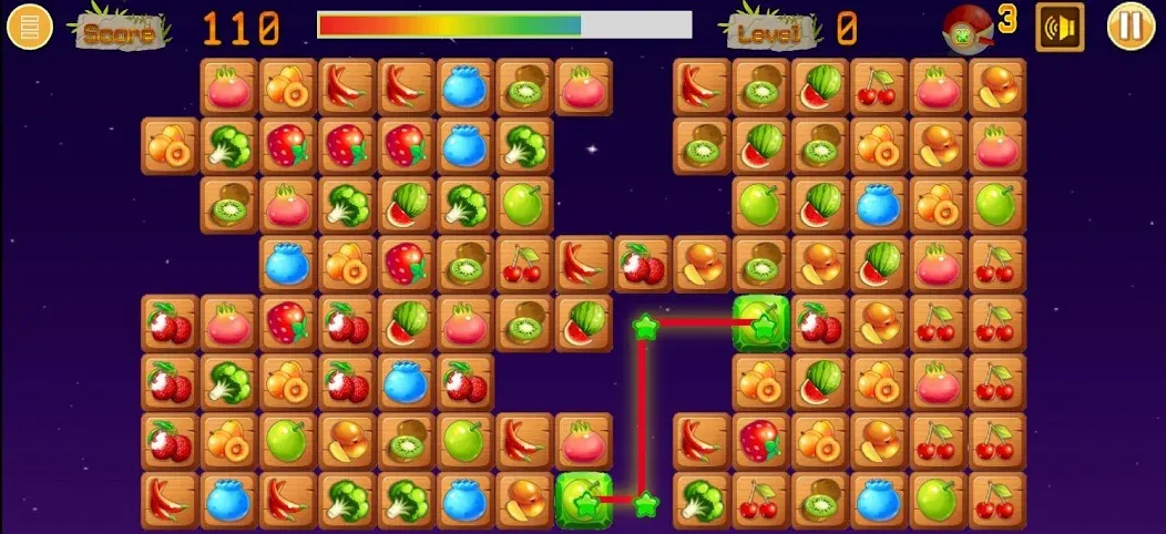 Link fruits - fruit match pair [МОД: Много денег, Монет и Все открыто] Screenshot 4