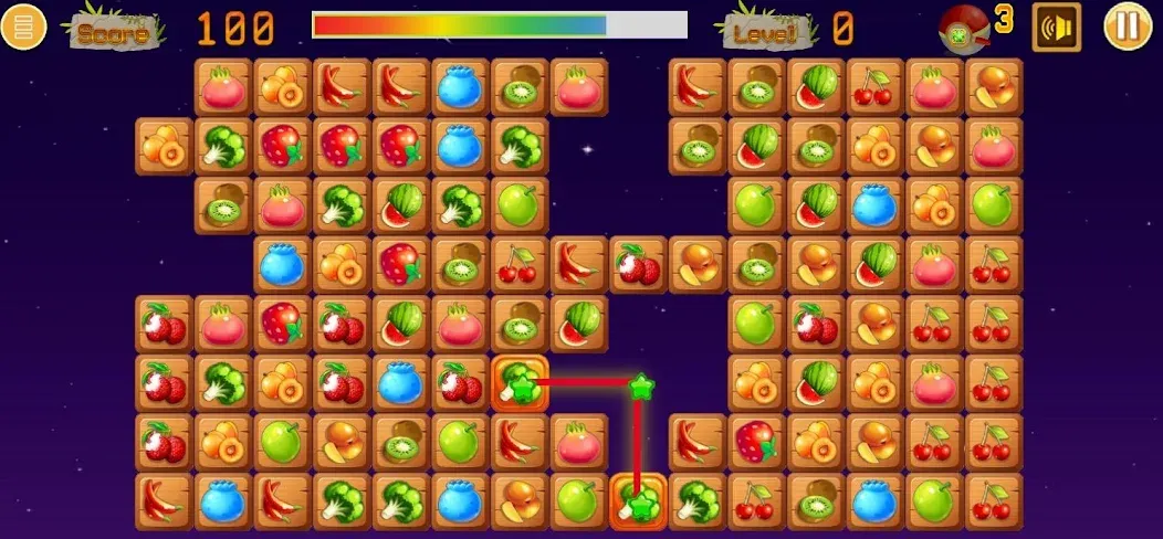 Link fruits - fruit match pair [МОД: Много денег, Монет и Все открыто] Screenshot 5