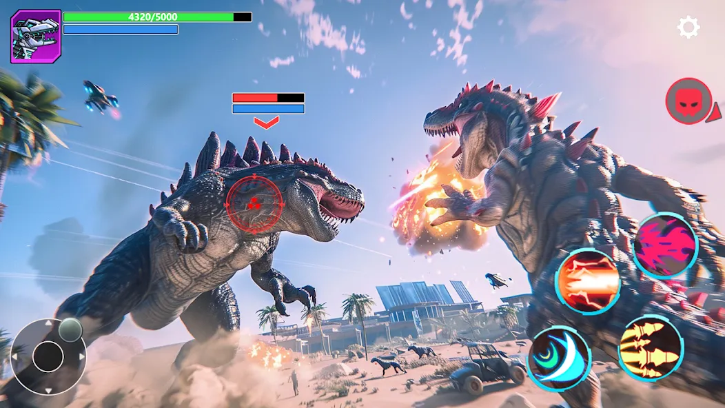 Mech War: Jurassic Dinosaur (Мех Батл) [МОД: Много денег, Монет и Все открыто] Screenshot 1