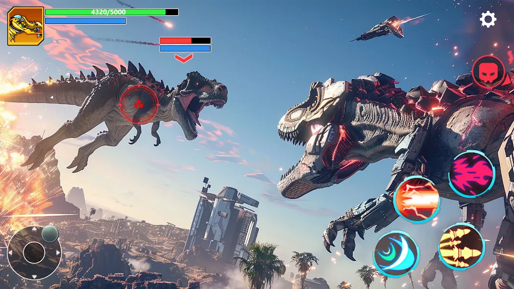 Mech War: Jurassic Dinosaur (Мех Батл) [МОД: Много денег, Монет и Все открыто] Screenshot 2