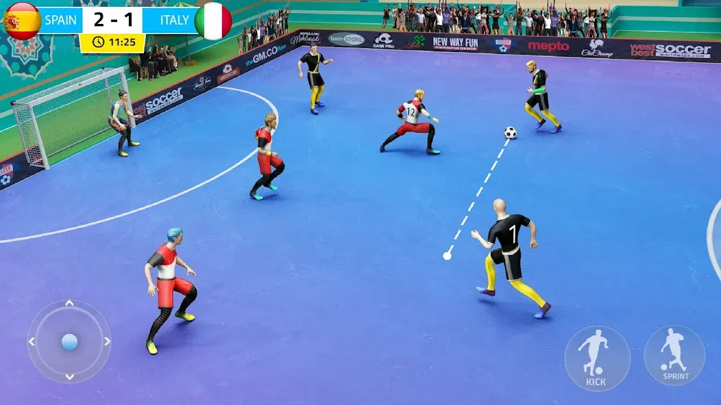 Indoor Futsal: Football Games (Индор Футзал) [МОД: Все открыто, Дополнительные деньги и Меню MOD] Screenshot 1