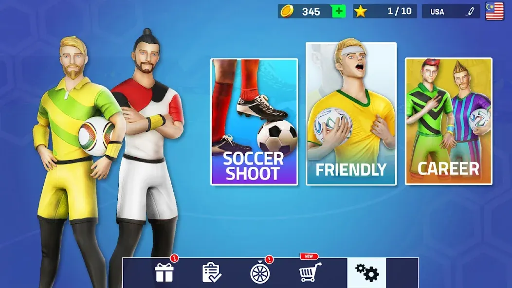 Indoor Futsal: Football Games (Индор Футзал) [МОД: Все открыто, Дополнительные деньги и Меню MOD] Screenshot 3