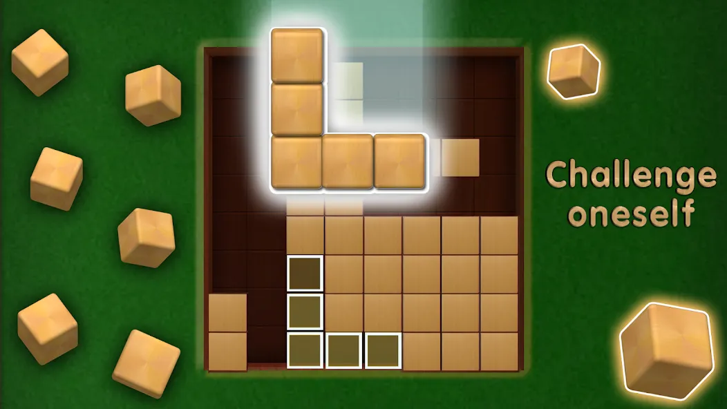 Wooden Cube Block Puzzle (Деревянный кубик головоломка) [МОД: Деньги, Монеты и Меню MOD] Screenshot 3