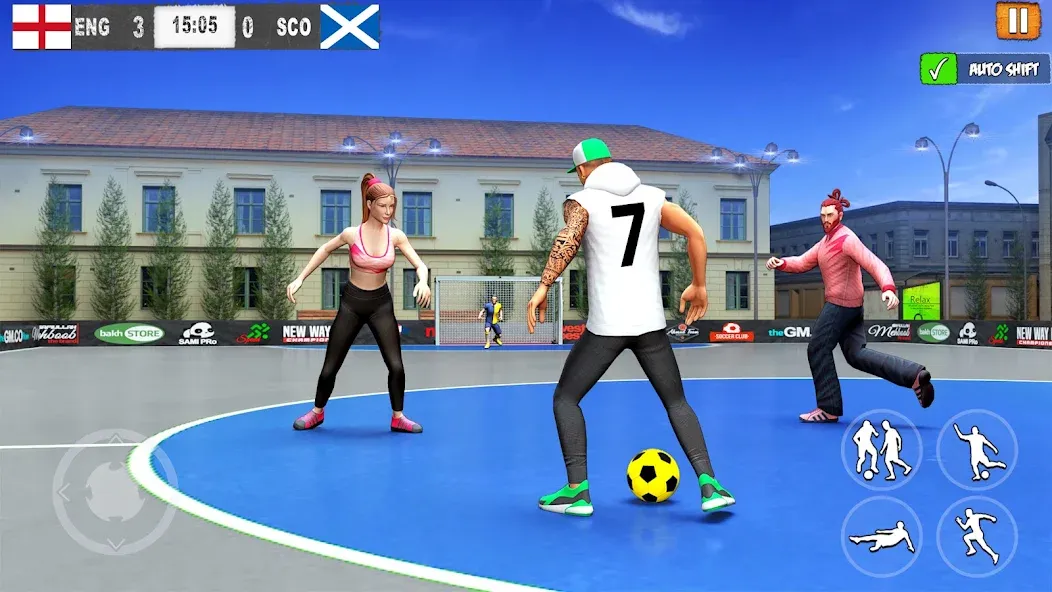 Street Football: Futsal Games (Стрит Футбол) [МОД: Меню, Бесконечные монеты и Открытые уровни] Screenshot 2