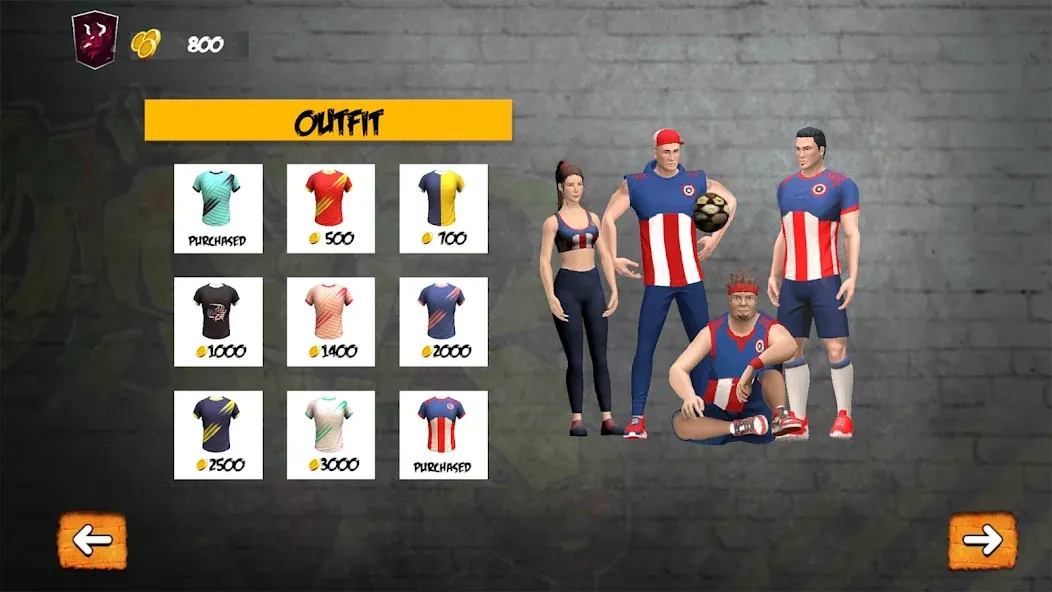 Street Football: Futsal Games (Стрит Футбол) [МОД: Меню, Бесконечные монеты и Открытые уровни] Screenshot 4