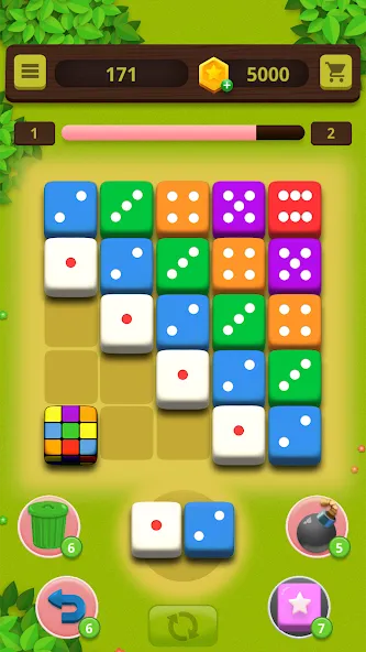 Dice Craft - Merge Puzzle (Дайс Крафт) [МОД: Много монет, Открытые уровни и Мега MOD] Screenshot 1