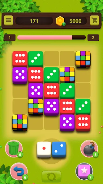 Dice Craft - Merge Puzzle (Дайс Крафт) [МОД: Много монет, Открытые уровни и Мега MOD] Screenshot 2