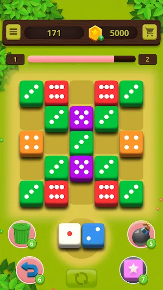 Dice Craft - Merge Puzzle (Дайс Крафт) [МОД: Много монет, Открытые уровни и Мега MOD] Screenshot 4