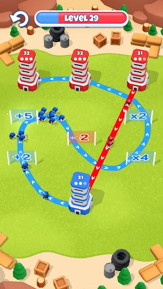 Tower War - Tactical Conquest (Тауэр Вар) [МОД: Деньги, Монеты и Меню MOD] Screenshot 1