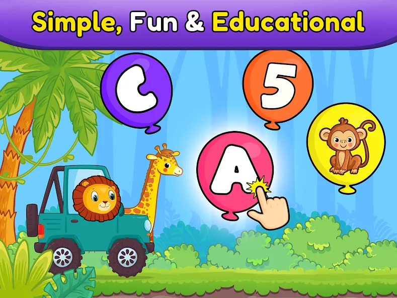 Balloon Pop Kids Learning Game [МОД: Меню, Бесконечные монеты и Открытые уровни] Screenshot 2