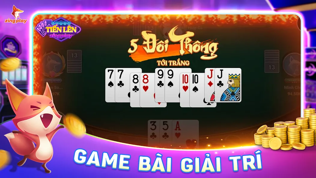 ZingPlay - Game bài - Tien Len (Зингплей) [МОД: Все открыто, Дополнительные деньги и Меню MOD] Screenshot 2
