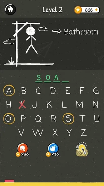 Hangman Words:Two Player Games [МОД: Бесконечные деньги, Монеты и Мега MOD] Screenshot 3