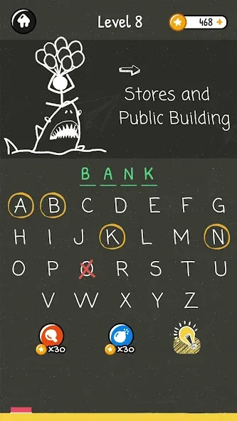 Hangman Words:Two Player Games [МОД: Бесконечные деньги, Монеты и Мега MOD] Screenshot 4