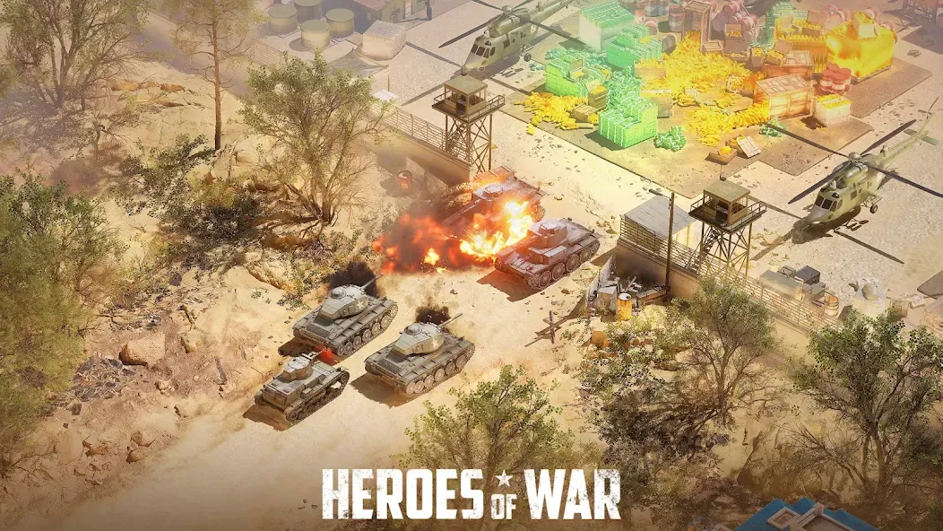 Heroes of War: Idle army game (Герои войны) [МОД: Бесконечные деньги, Монеты и Мега MOD] Screenshot 2