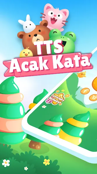 Acak Kata - Teka Teki Silang (Ацак Ката) [МОД: Меню, Бесконечные монеты и Открытые уровни] Screenshot 1