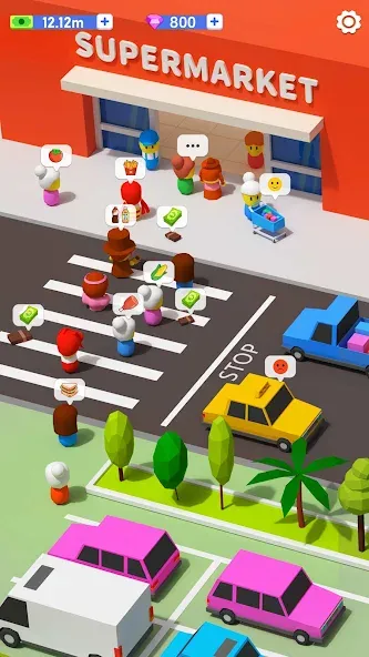 My Idle Supermarket Simulator (Мой Айдл Стор) [МОД: Меню, Бесконечные монеты и Открытые уровни] Screenshot 2