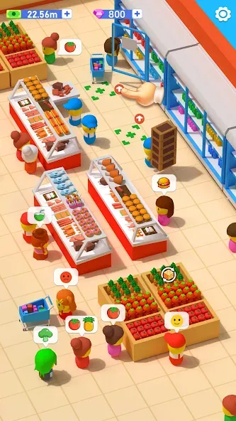My Idle Supermarket Simulator (Мой Айдл Стор) [МОД: Меню, Бесконечные монеты и Открытые уровни] Screenshot 4