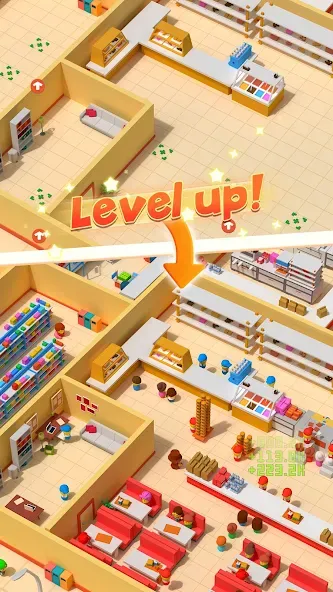 My Idle Supermarket Simulator (Мой Айдл Стор) [МОД: Меню, Бесконечные монеты и Открытые уровни] Screenshot 5
