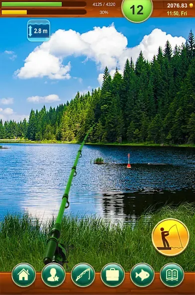 Fishing Baron - fishing game [МОД: Меню, Бесконечные монеты и Открытые уровни] Screenshot 2