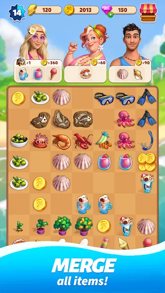 Travel Town - Merge Adventure (Трэвел Таун) [МОД: Меню, Бесконечные монеты и Открытые уровни] Screenshot 1