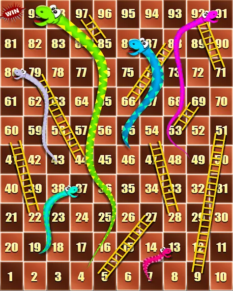 Snake and ladder (Змеи и лестницы) [МОД: Деньги, Монеты и Меню MOD] Screenshot 1