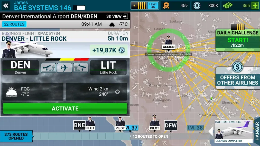 Airline Commander: Flight Game (ЭЙРЛАЙН КОМАНДЕР) [МОД: Много денег, Монет и Все открыто] Screenshot 3