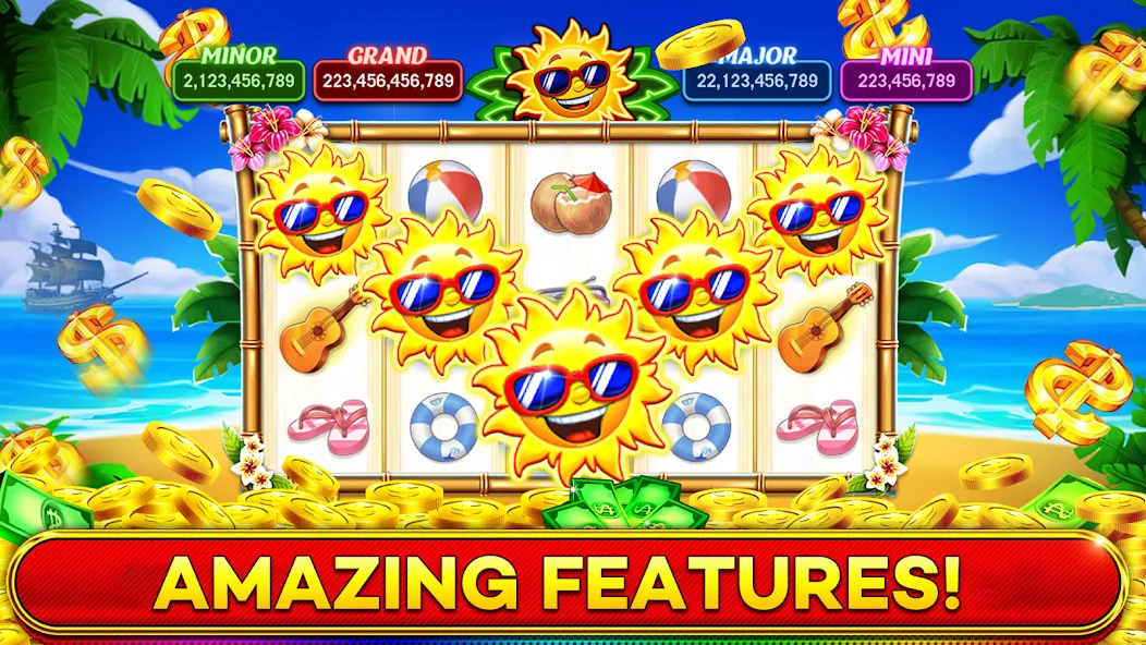 Jackpot Boom Casino Slot Games (Джекпот Бум Казино Игры на Слотмашинах) [МОД: Много монет, Открытые уровни и Мега MOD] Screenshot 4