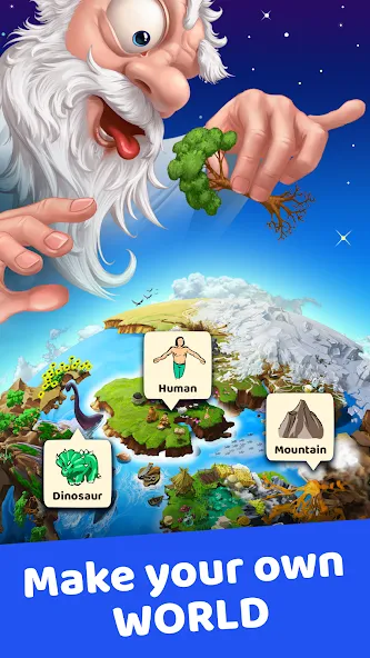 Doodle God: Infinite Alchemy (Дудл Год) [МОД: Деньги, Монеты и Меню MOD] Screenshot 1