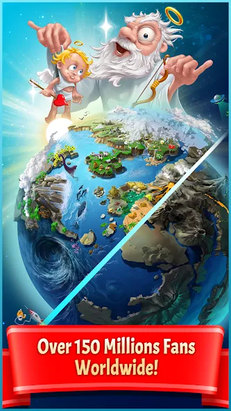 Doodle God Planet Blitz (Дудл Год Планета Блиц) [МОД: Много монет, Открытые уровни и Мега MOD] Screenshot 1