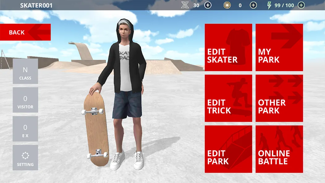 Skate Space (Скейт Спейс) [МОД: Деньги, Монеты и Меню MOD] Screenshot 5