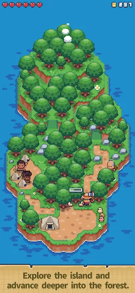 Tiny  Island Survival [МОД: Много монет, Открытые уровни и Мега MOD] Screenshot 2