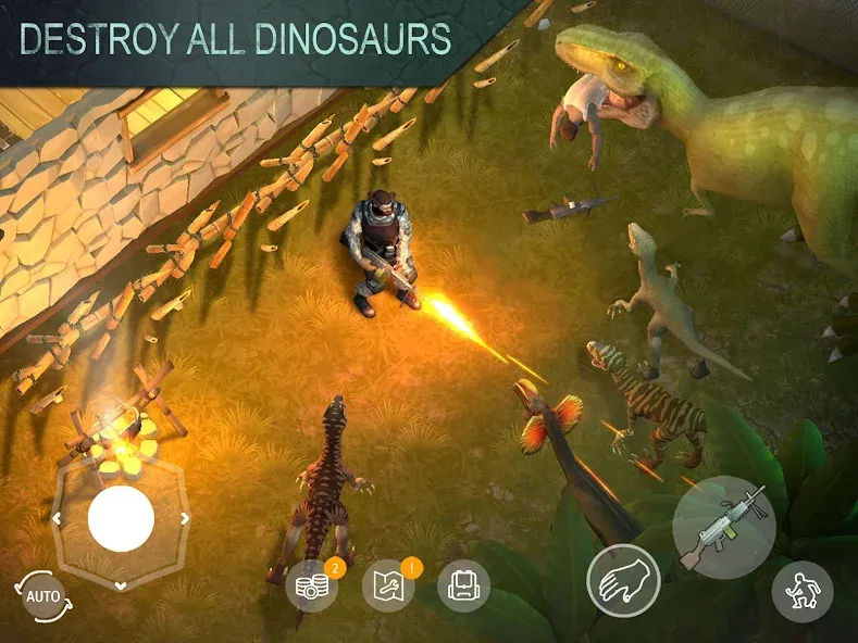 Jurassic Survival (Джурасик Сурвайвал) [МОД: Все открыто, Дополнительные деньги и Меню MOD] Screenshot 3