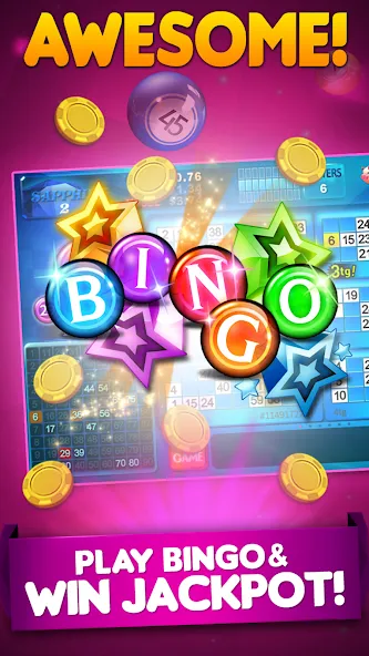 Bingo 90 Live : Vegas Slots (Бинго 90 Лайв) [МОД: Деньги, Монеты и Меню MOD] Screenshot 3