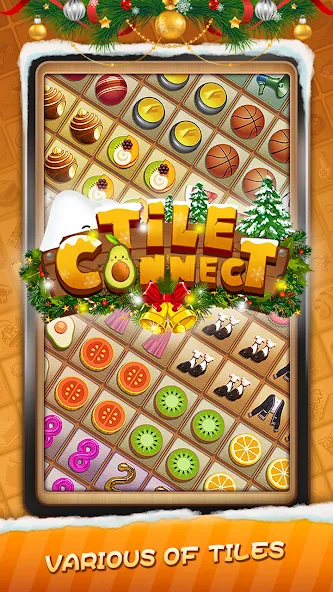 Tile Connect - Matching Games (Тайл Коннект) [МОД: Меню, Бесконечные монеты и Открытые уровни] Screenshot 1