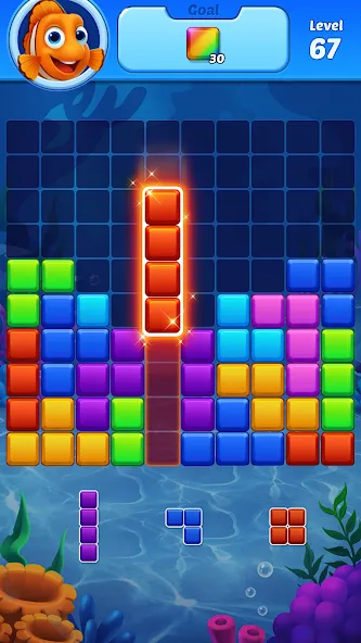 Block Puzzle Ocean [МОД: Деньги, Монеты и Меню MOD] Screenshot 4