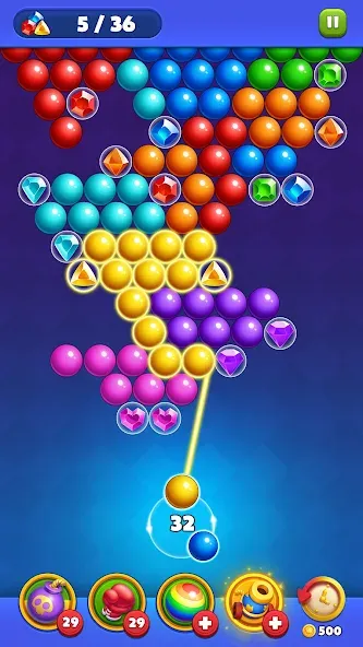 Bubble Shooter Royal Pop [МОД: Много денег, Монет и Все открыто] Screenshot 5