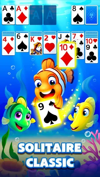 Solitaire Ocean [МОД: Много монет, Открытые уровни и Мега MOD] Screenshot 4